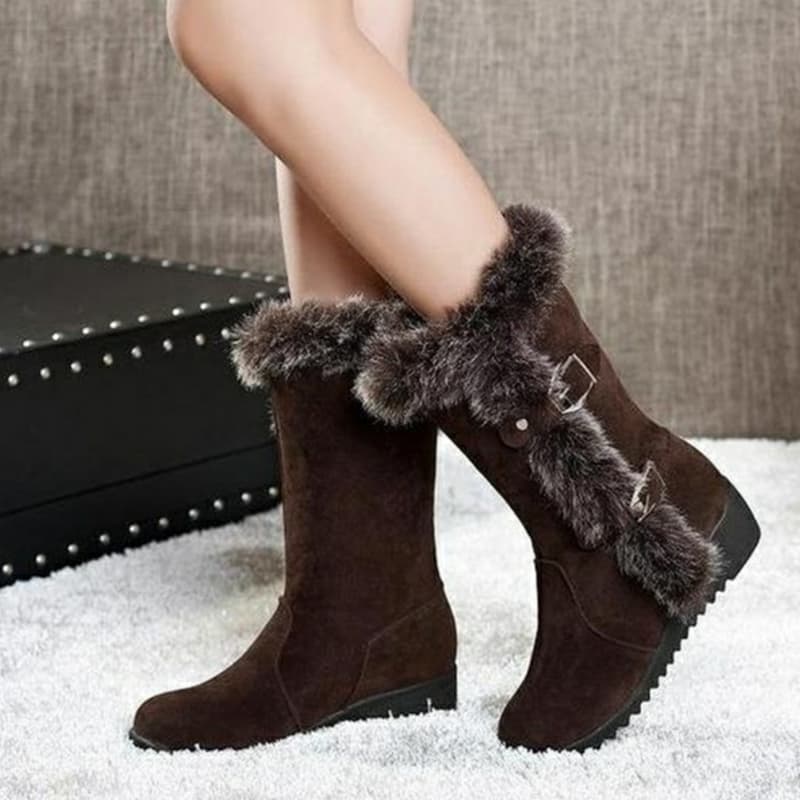 Botas de Invierno Mujer Caña Media Forradas Piel