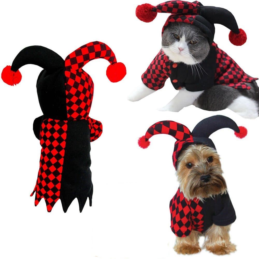 Disfraz de Payaso Divertido para Perros y Gatos