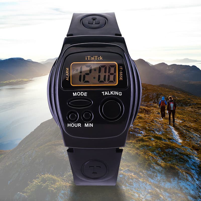 Reloj de Pulsera Digital con Función Voz en Inglés