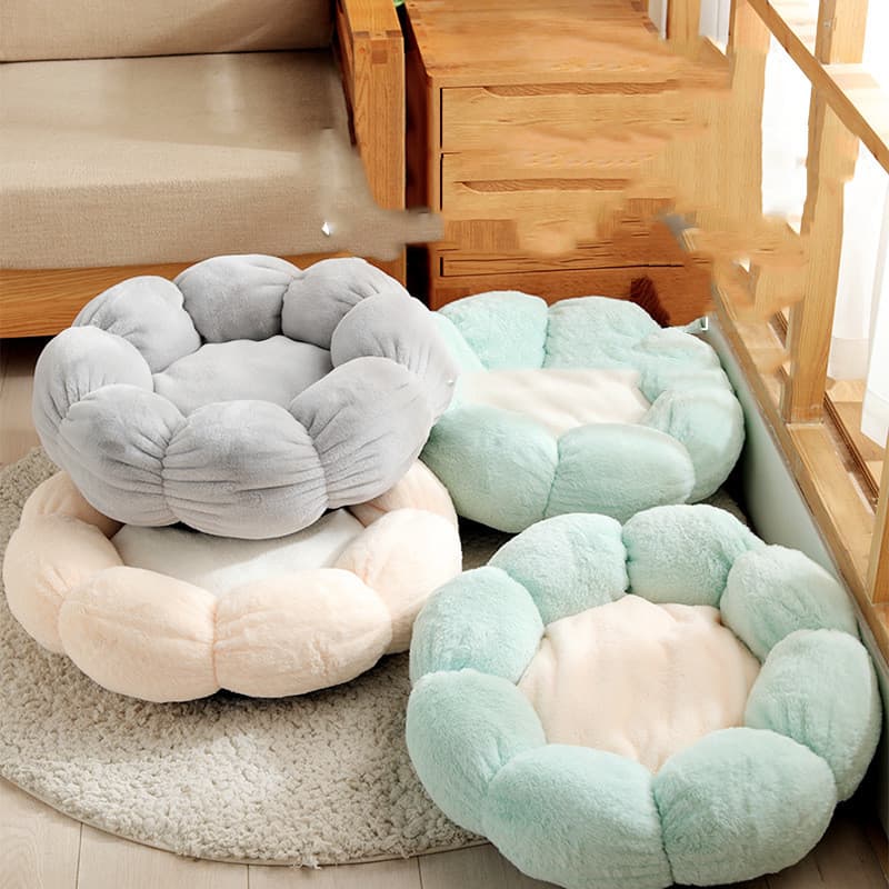 Cama para Mascota Forma de Flor Suave y Acogedora