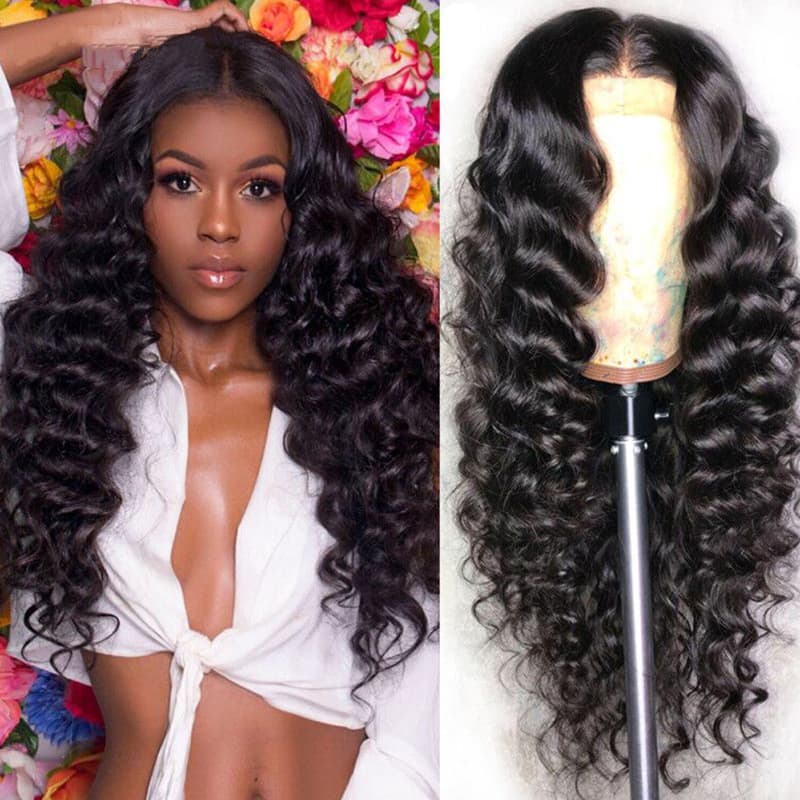 Peluca Frontal de Cabello Natural Loose Deep 13x4