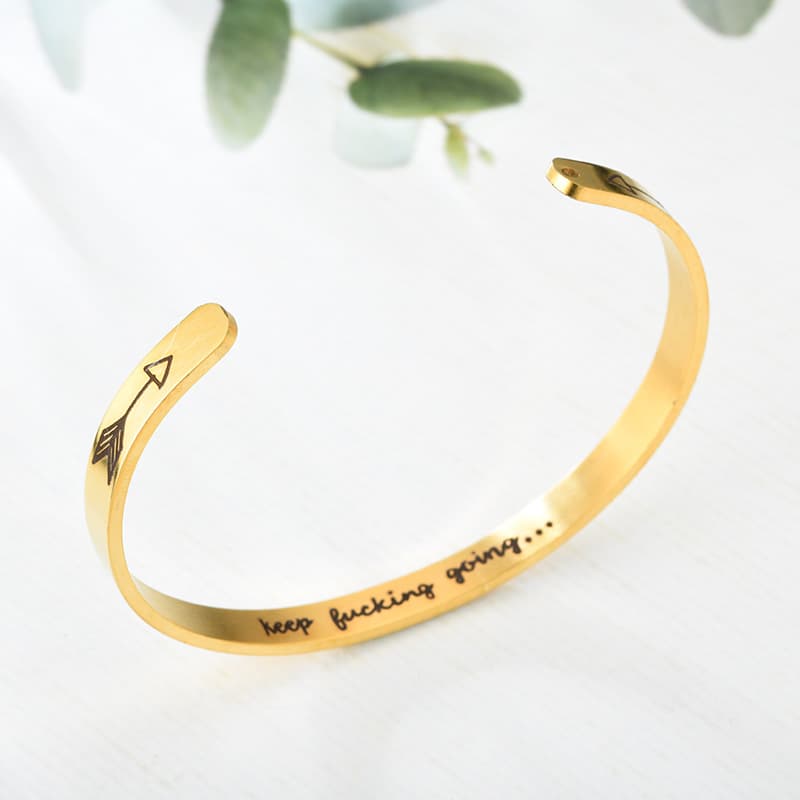 Pulsera de Acero Inoxidable Dorado con Elefante de Origami