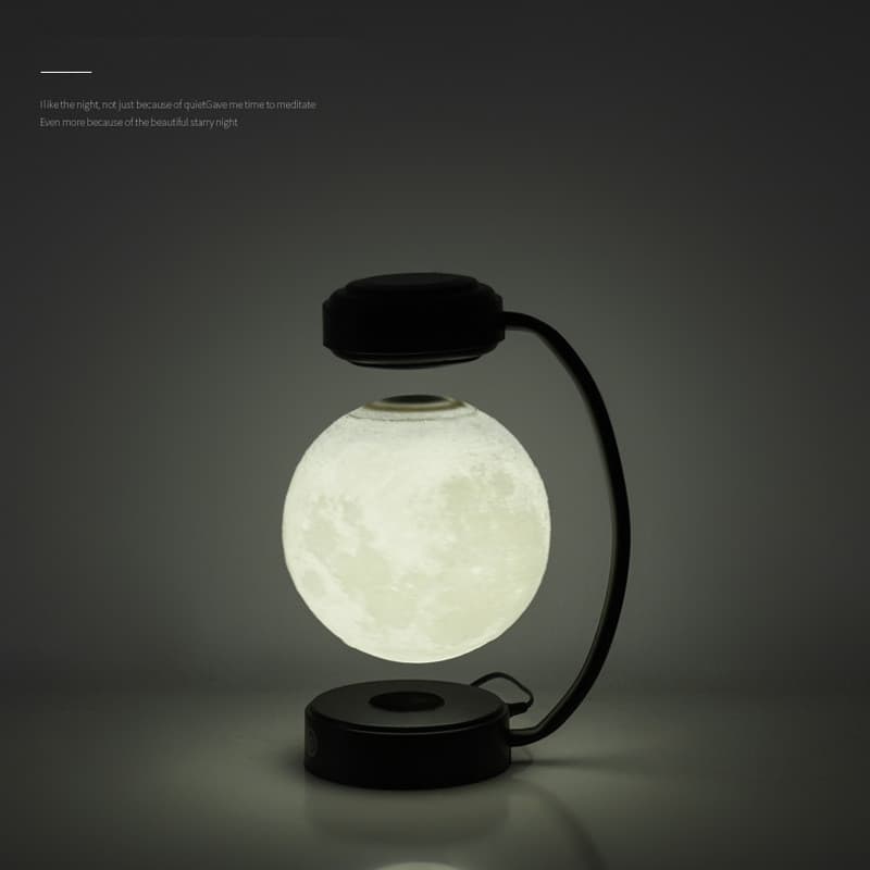 Lámpara LED Luna 3D Levitante con Rotación Magnética