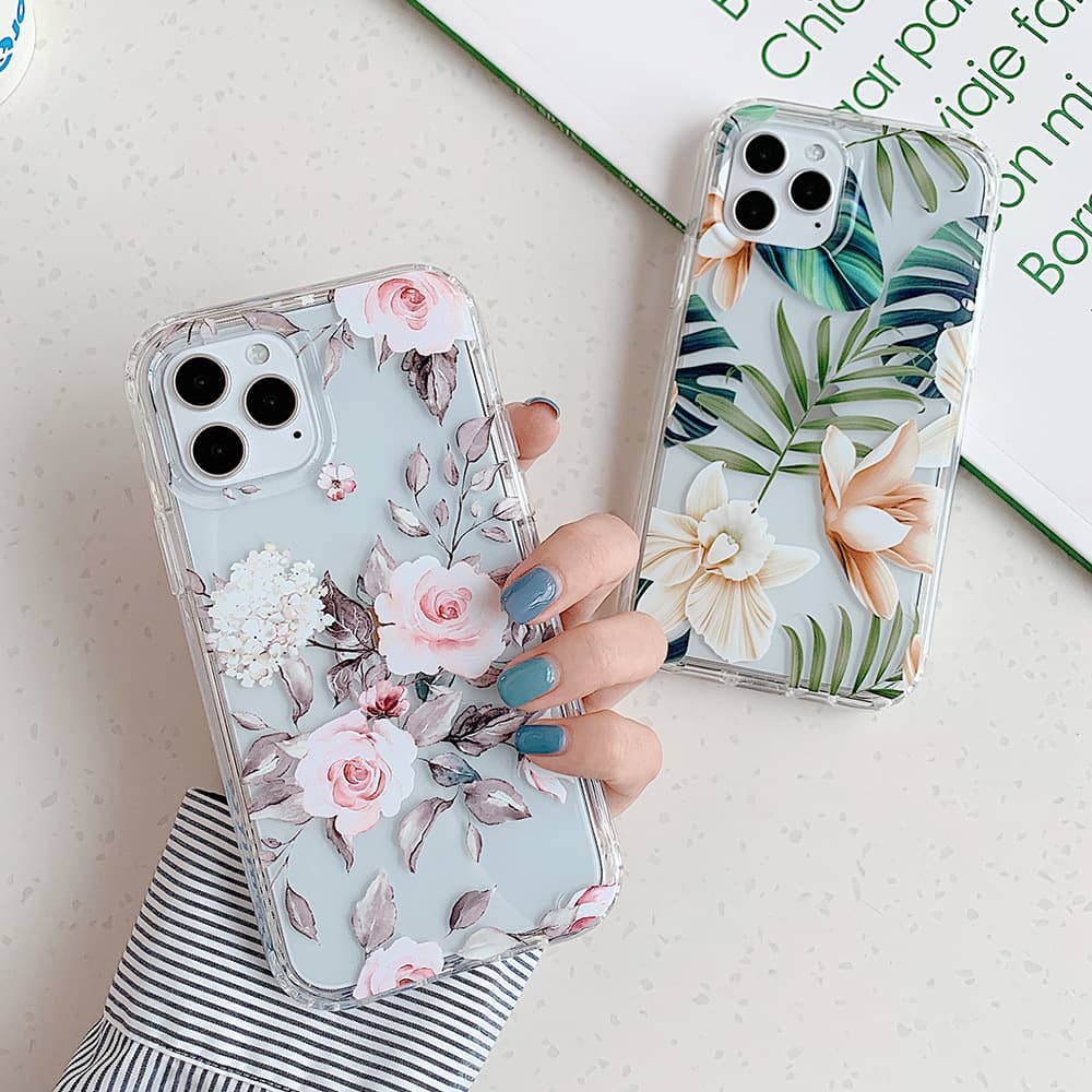 Funda Móvil Hojas de Plátano y Flores