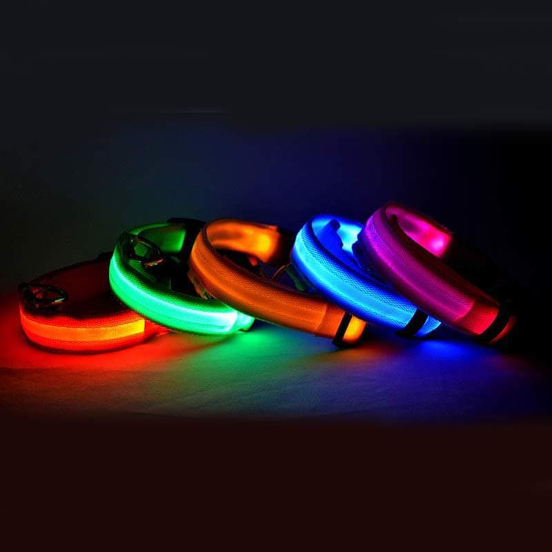 Collar Luminoso LED para Perros y Gatos