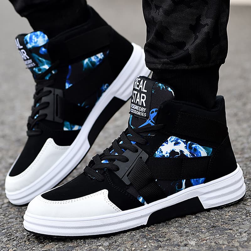 Zapatilla Alta Camuflaje con Cordones