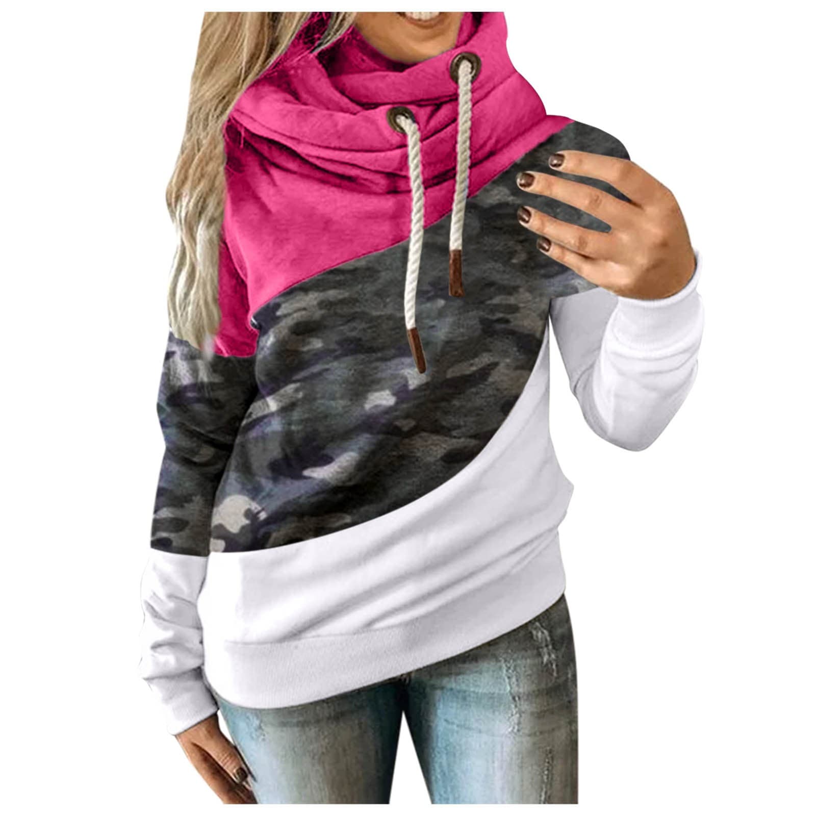 Sudadera con capucha camuflaje para mujer
