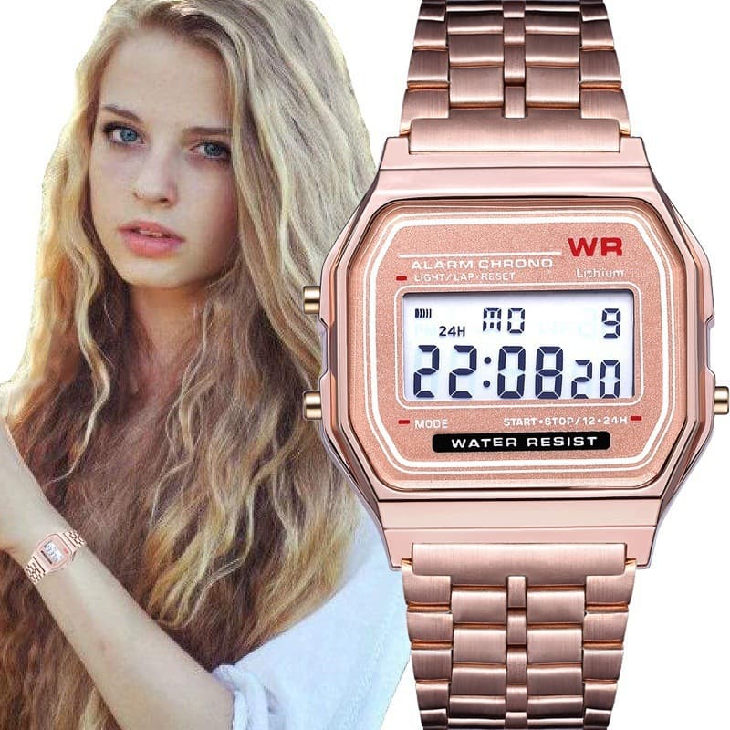 Reloj Digital WR F91W Correa Metálica