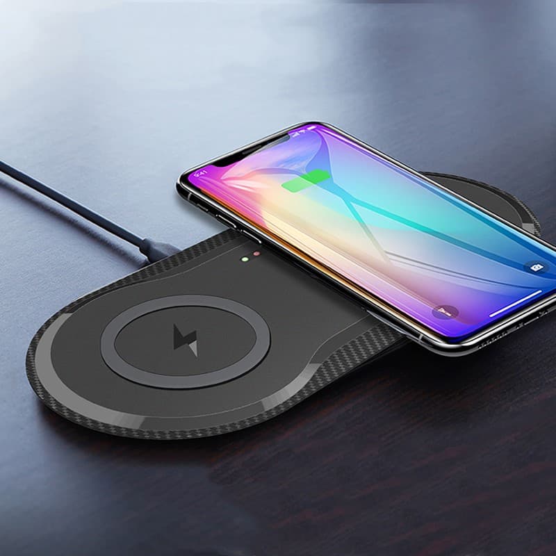 Cargador Inalámbrico Dual para Móviles