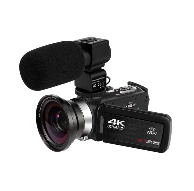 Cámara Digital 4K con Pantalla Táctil 3.0" y WiFi