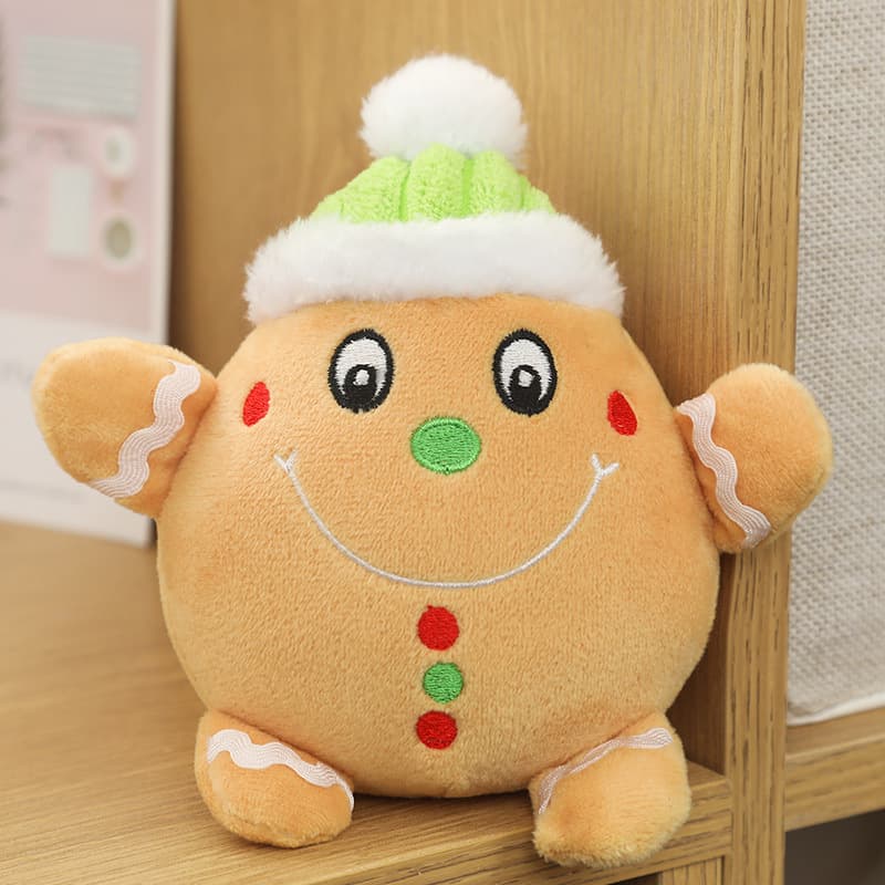 Juguetes navideños de peluche para perros con sonajero