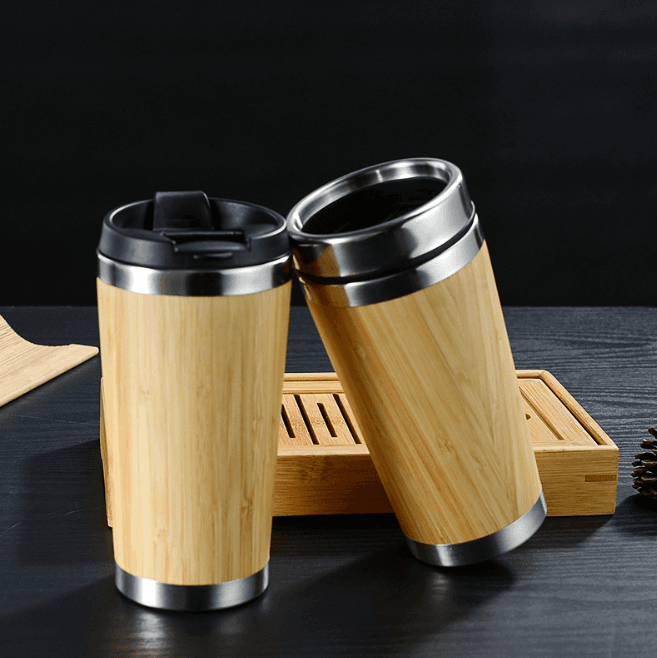 Taza de Café de Bambú Reutilizable