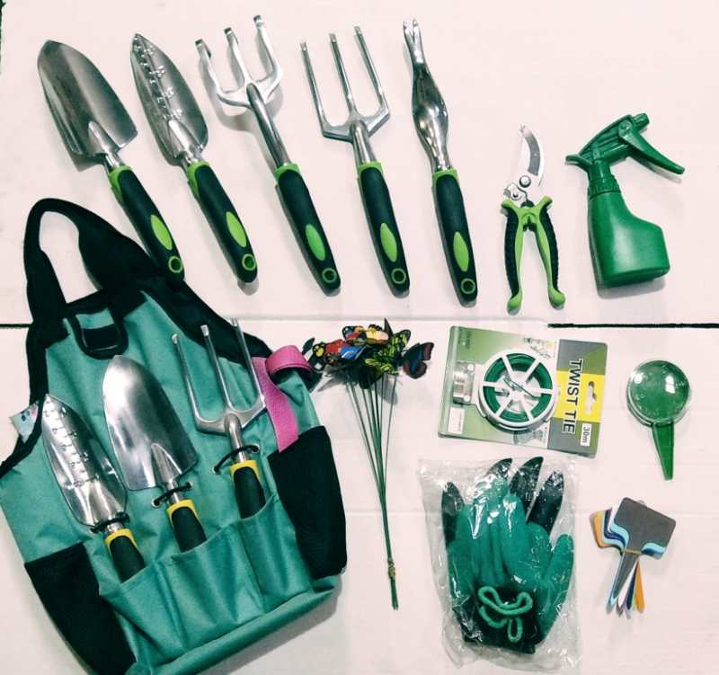 Set de 13 herramientas de jardinería