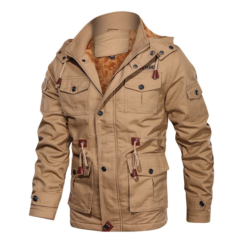 Chaqueta de Invierno para Hombre con Forro Polar y Capucha