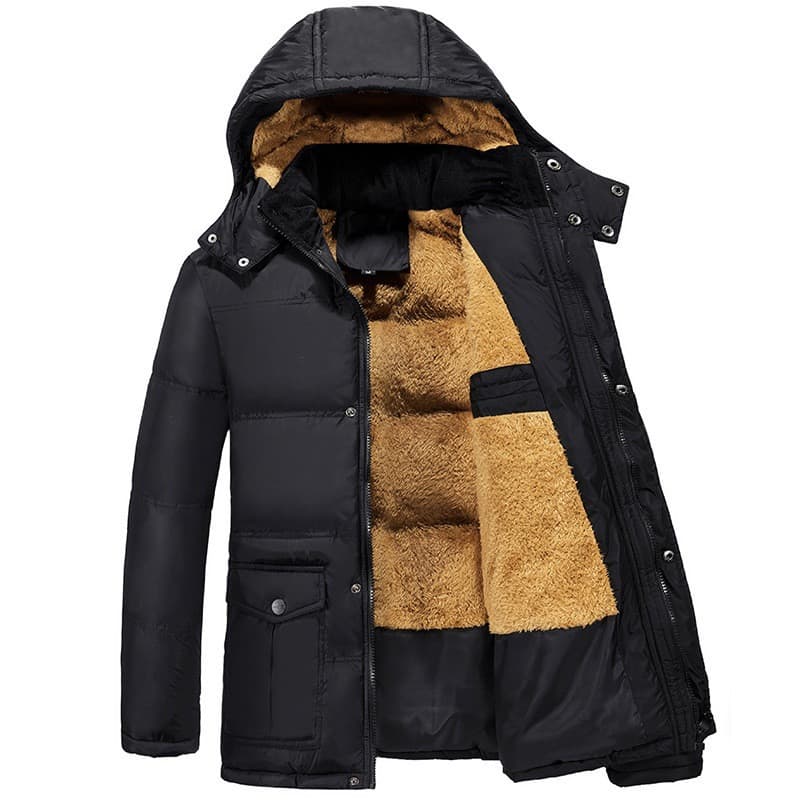 Chaqueta acolchada de terciopelo para hombre