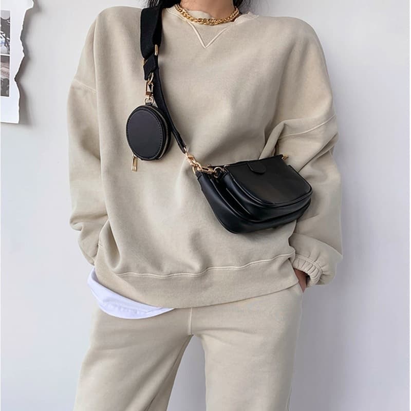 Set de Bolsos Negros College Lujo para Mujer