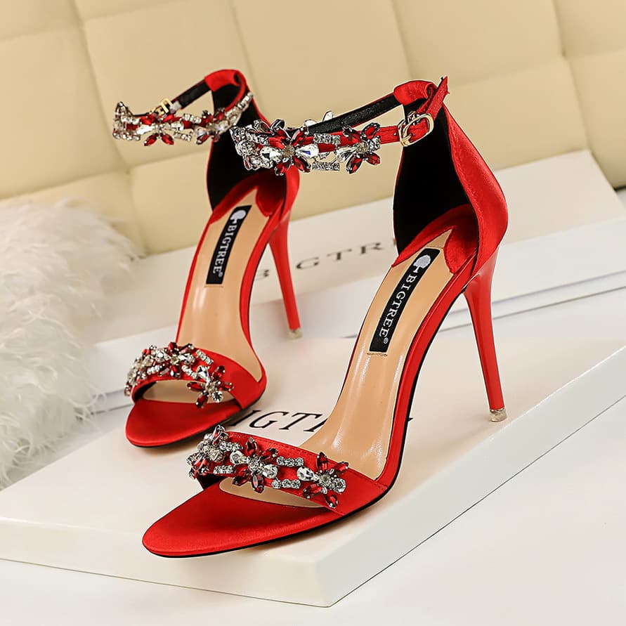 Tacones altos stiletto para fiesta - Plata