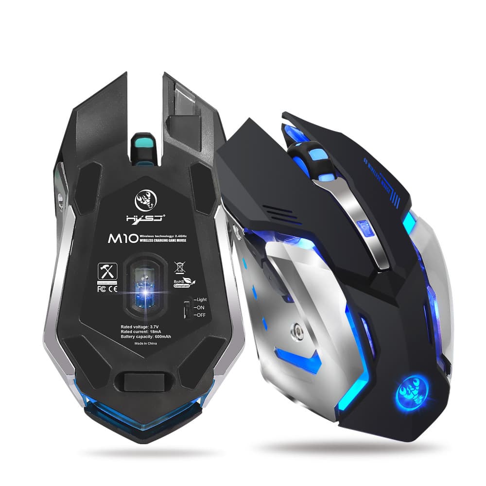 Ratón Gaming Inalámbrico HXSJ 2.4GHz con Luz LED