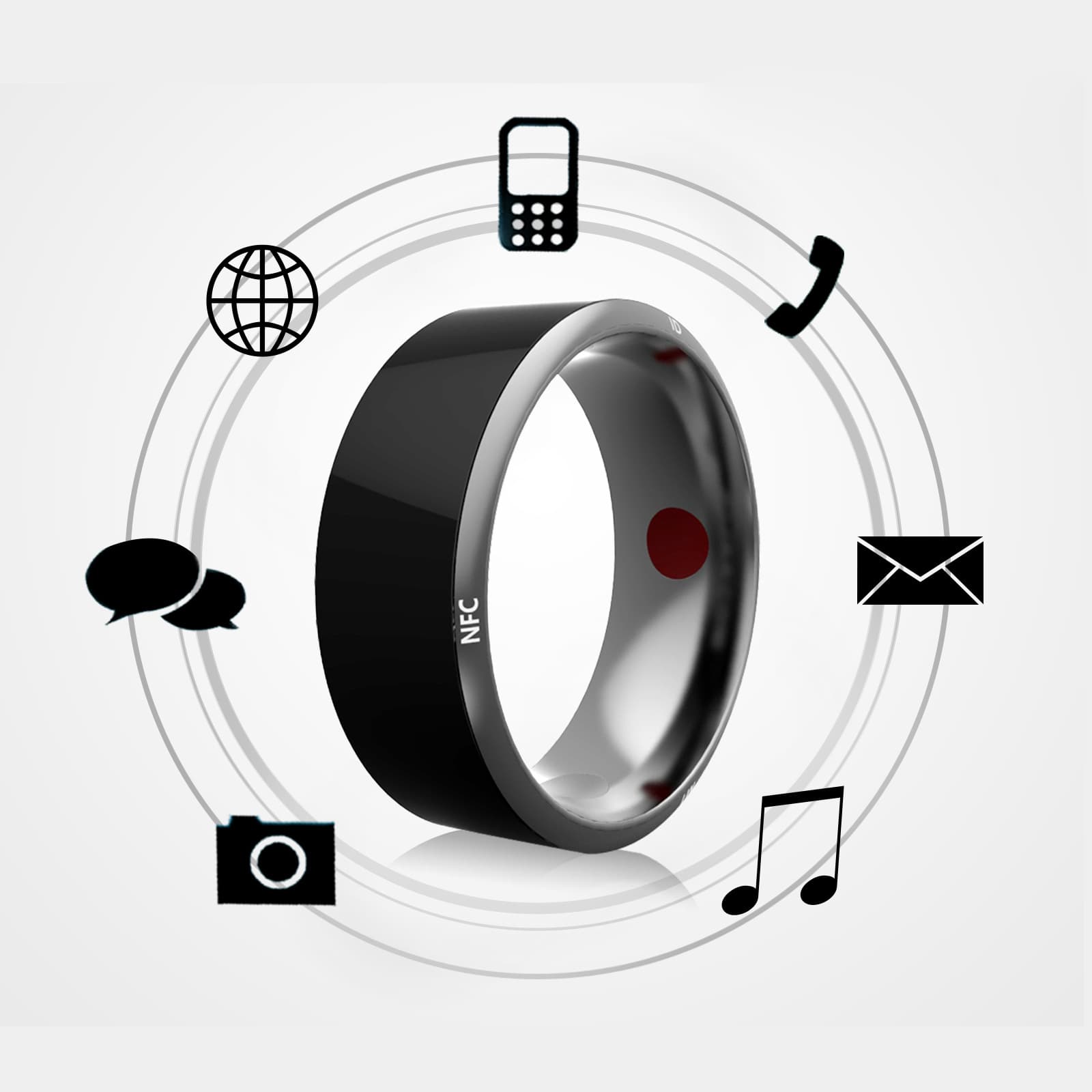 Anillo Inteligente Multifuncional Negro