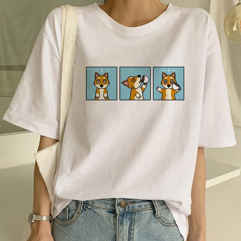 Camiseta mujer estampado perros