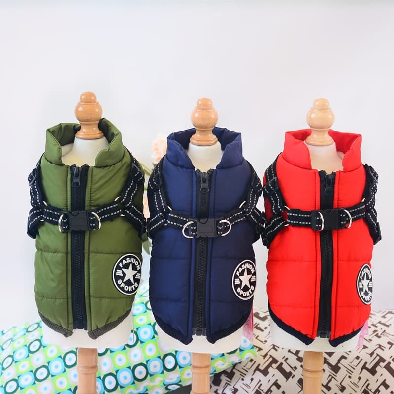 Abrigo con capucha para perros pequeños invierno