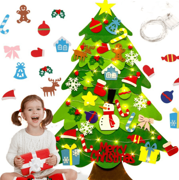 Paño de fieltro para decorar árbol de Navidad