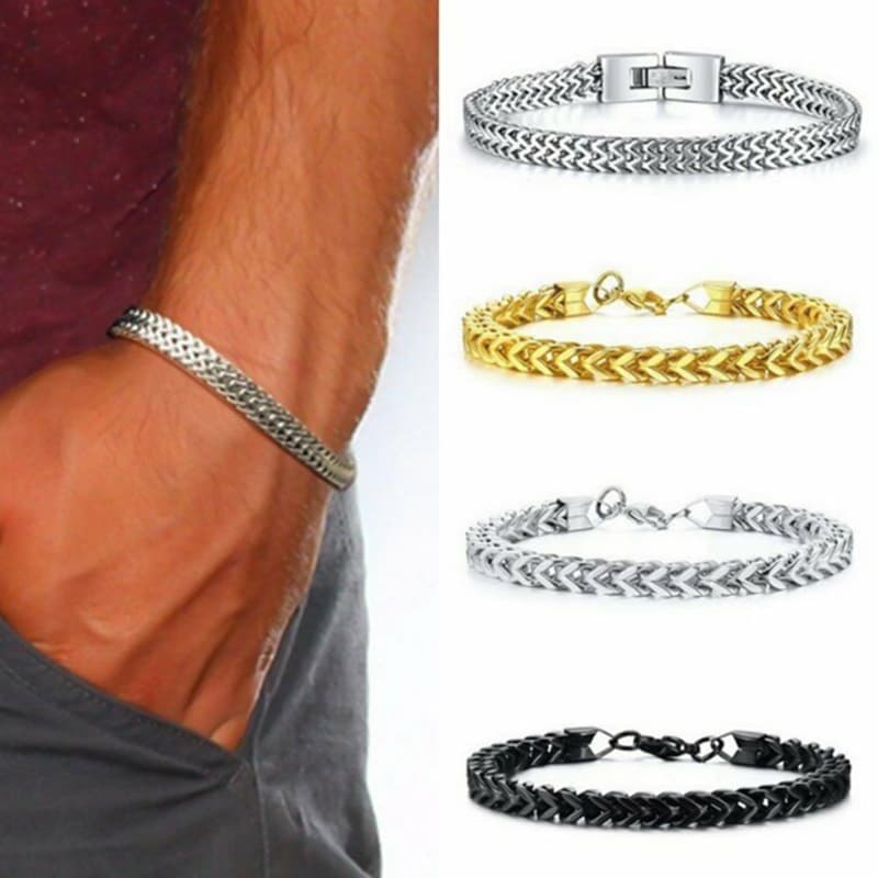 Pulsera de Cadena de Acero Inoxidable para Hombre