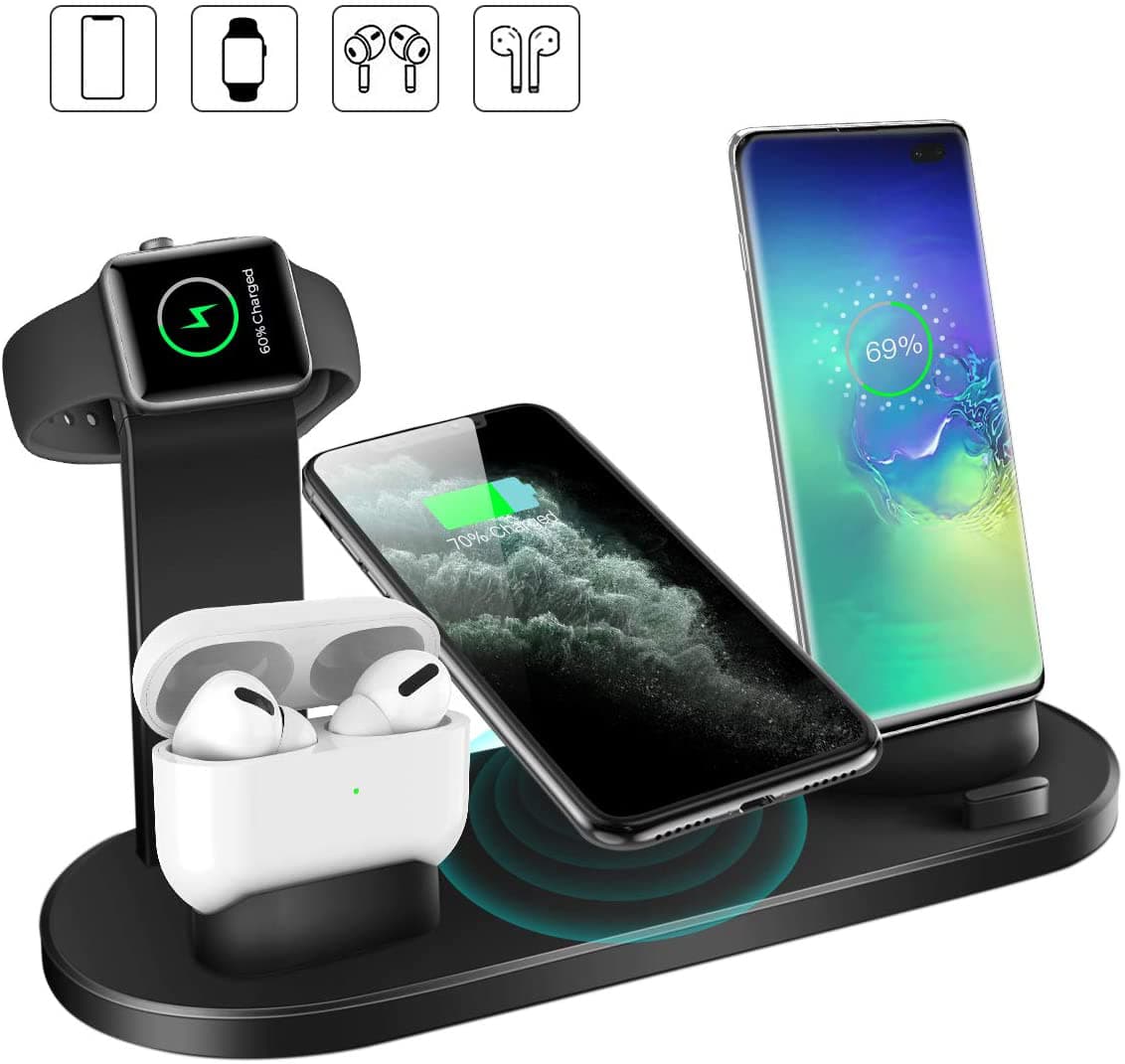 Estación de Carga Inalámbrica 4 en 1 para iPhone y Apple Watch
