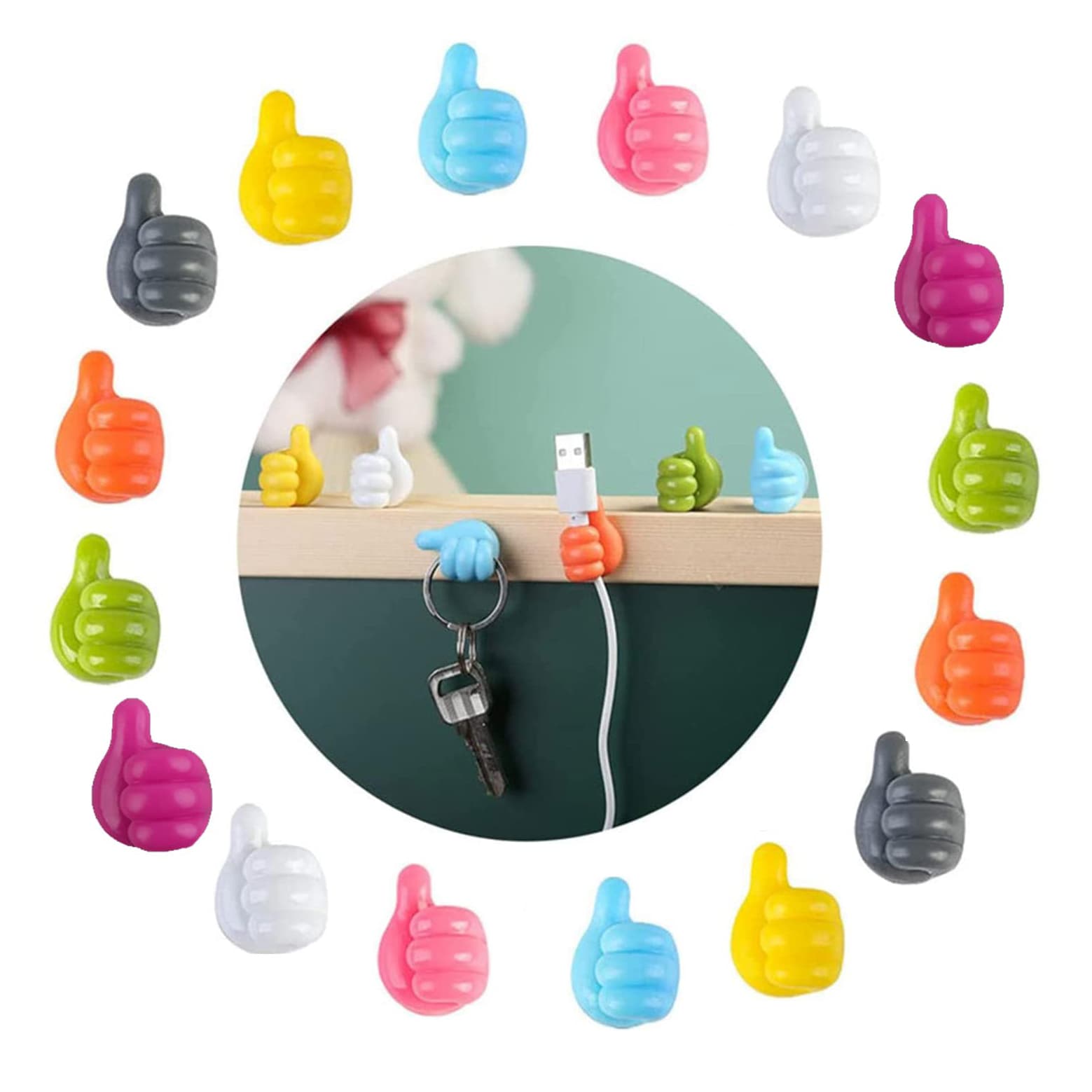 Soporte Multifuncional con Ganchos para Pared