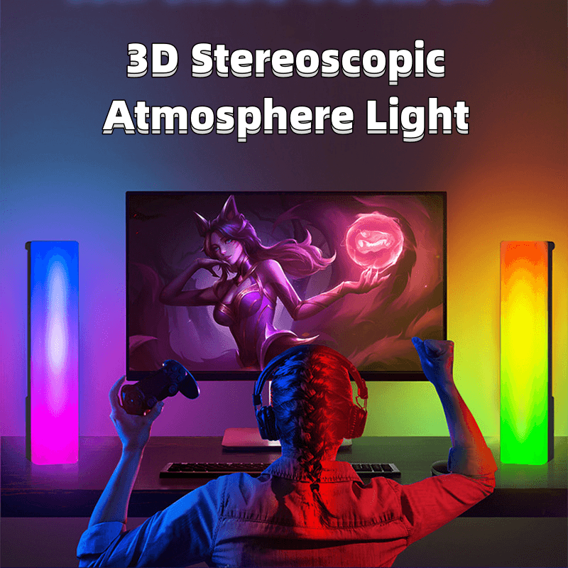 Lámpara LED RGB 3D con Sensor de Música por Voz