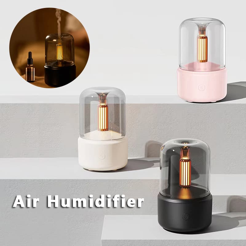Difusor Humidificador con Luz LED y Aromaterapia 120ml USB