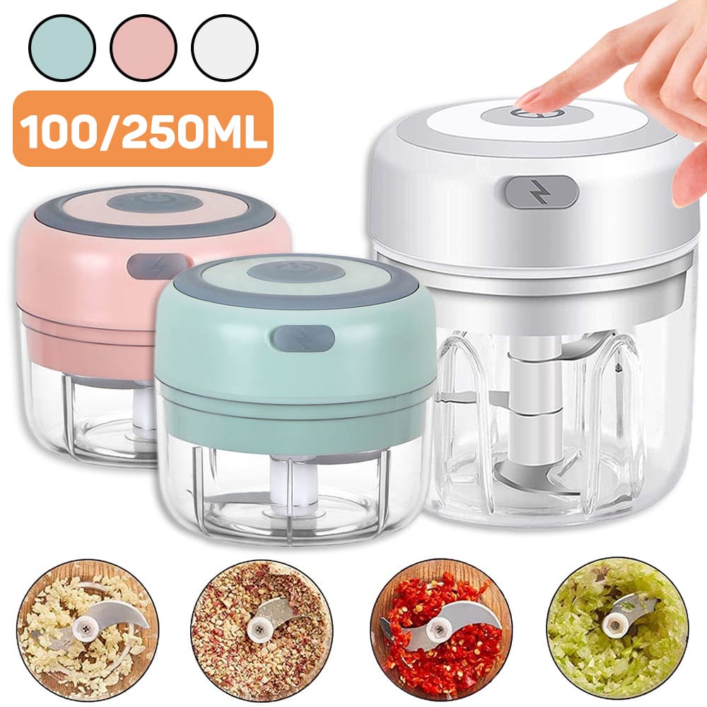 Mini Picador Eléctrico de Ajo y Verduras USB