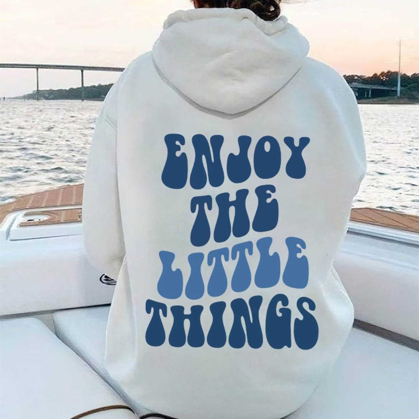 Sudadera Capucha Oversized con Texto Trasero