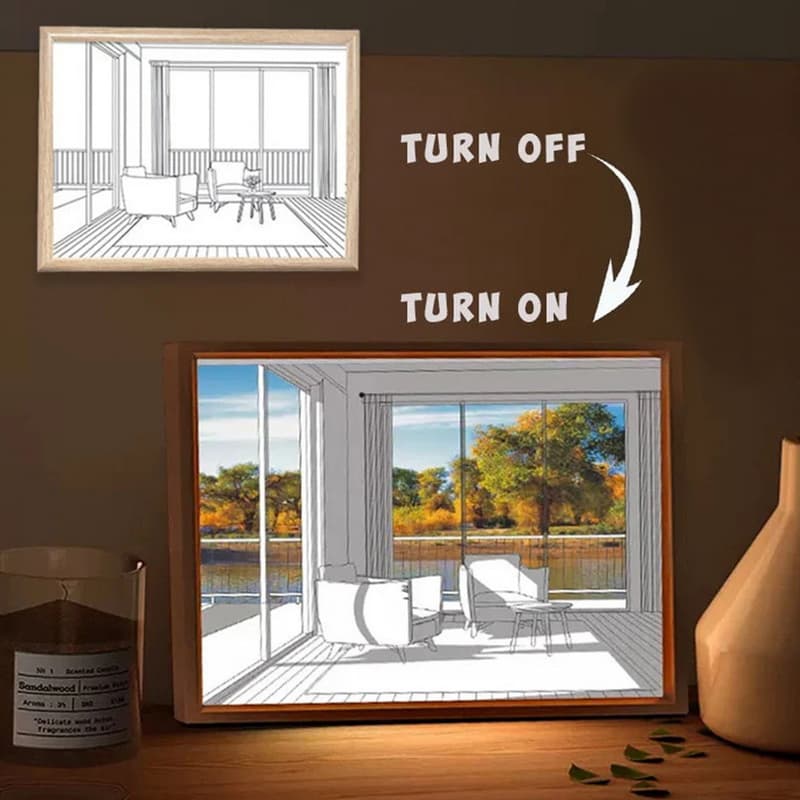 Cuadro LED Decorativo Luz Nocturna Moderna