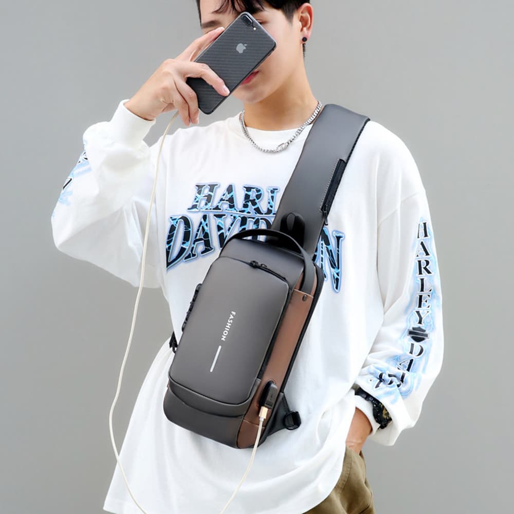 Bolsa de Pecho para Moto con Candado Antirrobo