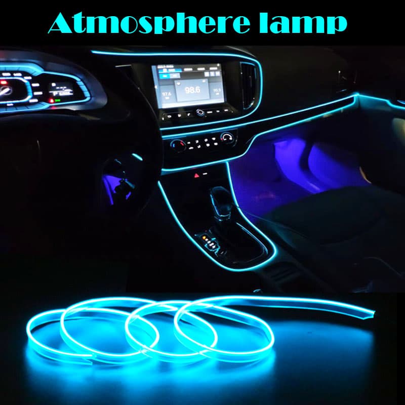 Tira LED Neón para Coche Decorativa Impermeable 12V