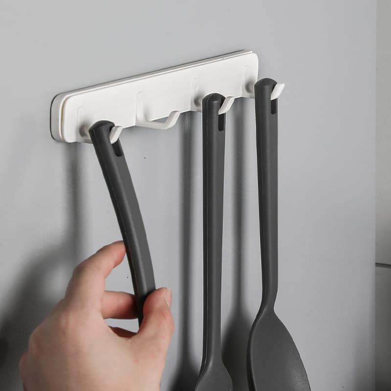 Gancho organizador de 4 filas para cocina y baño
