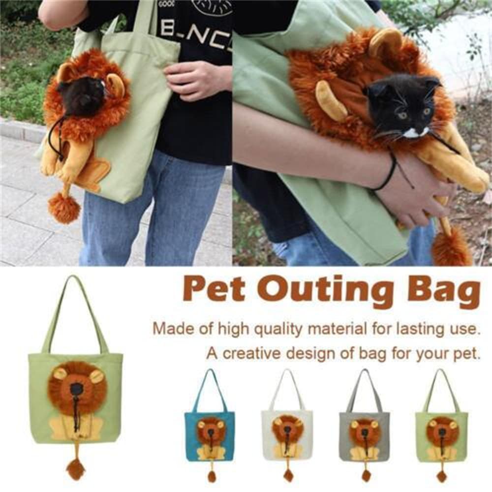 Transportín Portátil Diseño León para Gatos y Perros