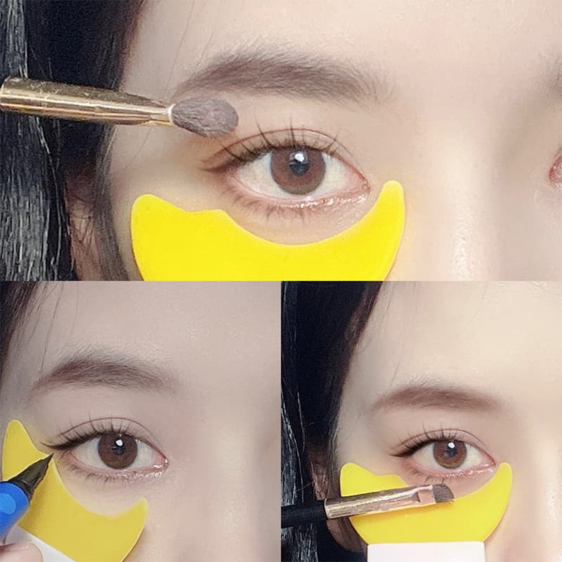 Plantilla de Maquillaje para Ojos - Guía de Aplicación de Pestañas y Eyeliner