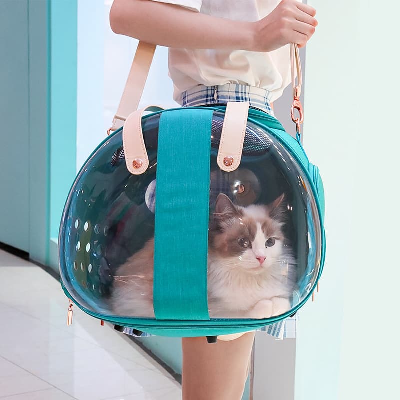 Mochila Transparente para Perros y Gatos Double Fish