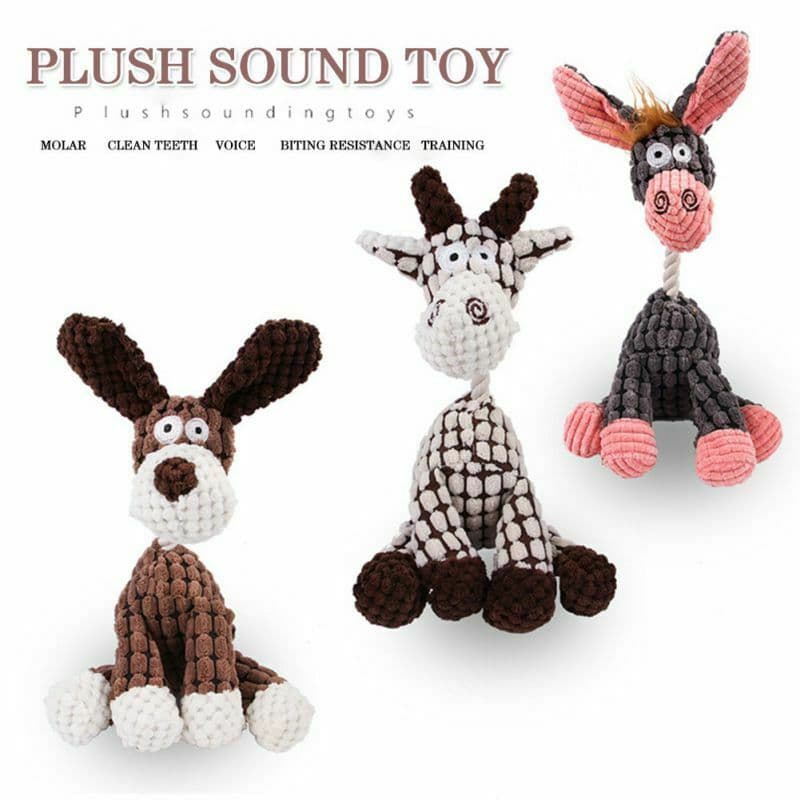 Juguete Perro Peluche Chirrión Limpiador Dental