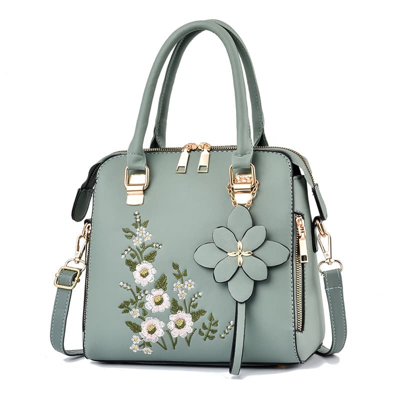 Bolso de Hombro Bordado con Flores Fashion