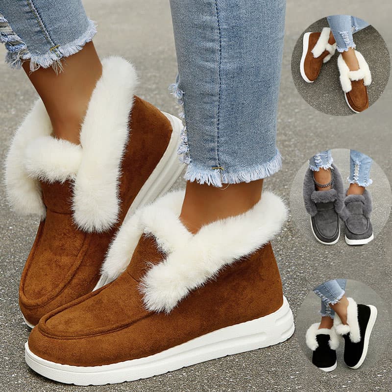 Botas de Invierno Cálidas con Forro de Peluche para Mujer