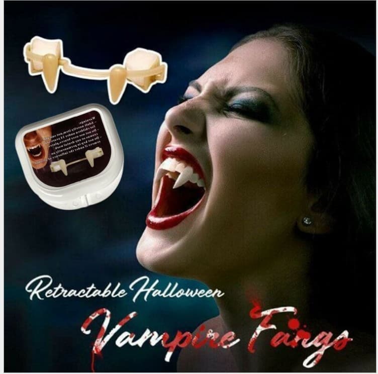 Colmillos Retráctiles de Vampiro para Halloween