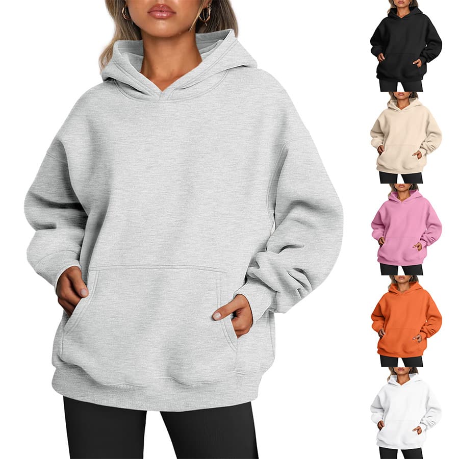 Sudadera Oversized Holgada con Capucha y Bolsillo