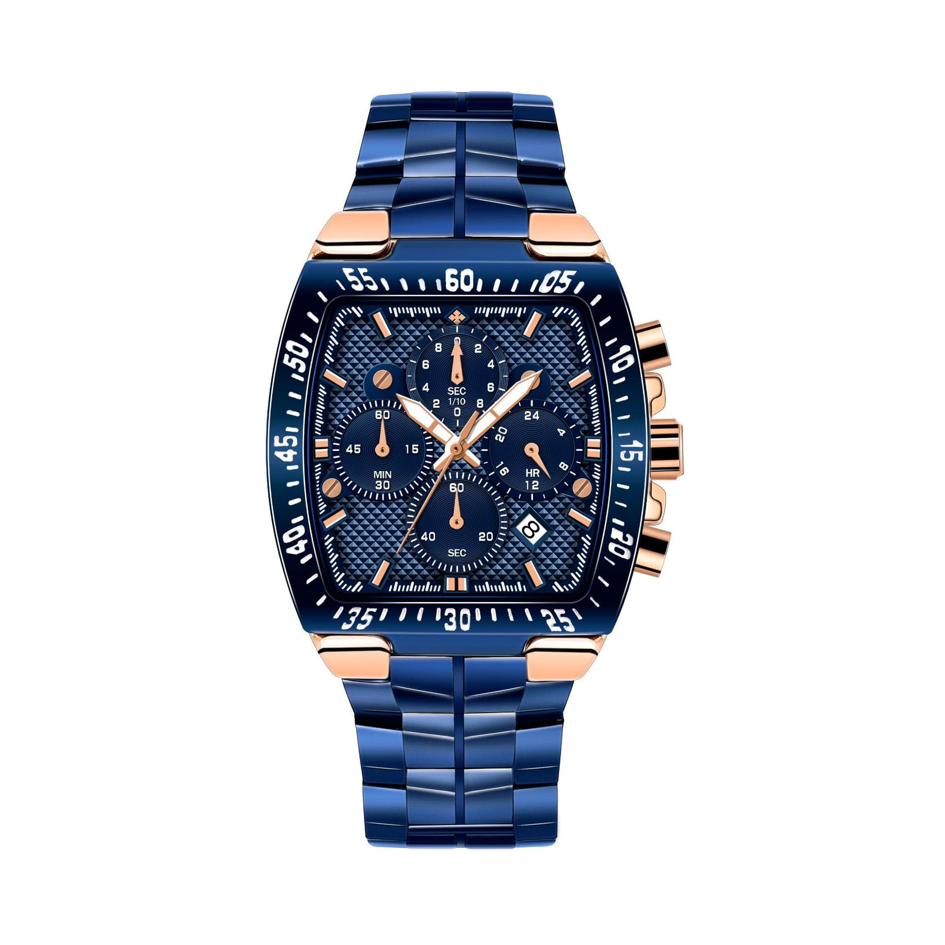 Reloj Deportivo Hombre Resistente Agua Correa Acero