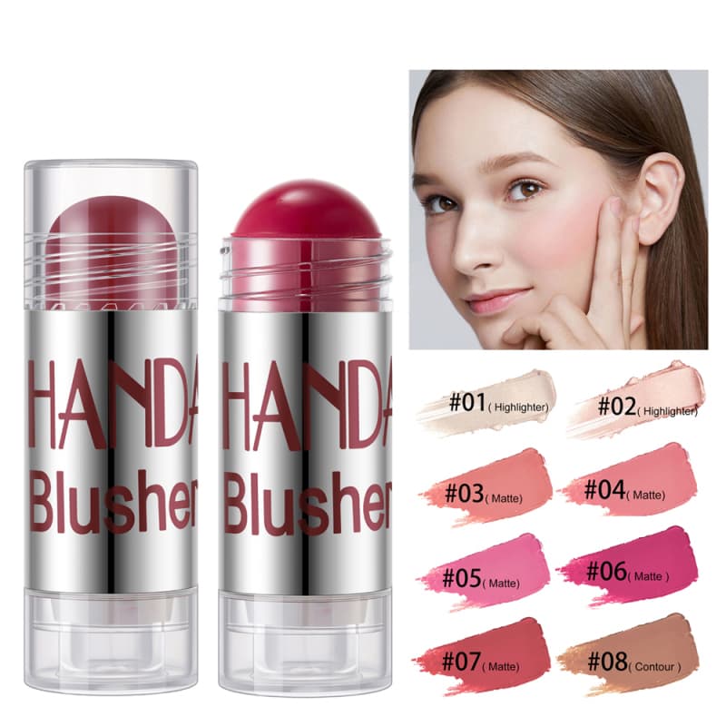 Barra de Colorete Shimmer con Highlighter y Bronceador