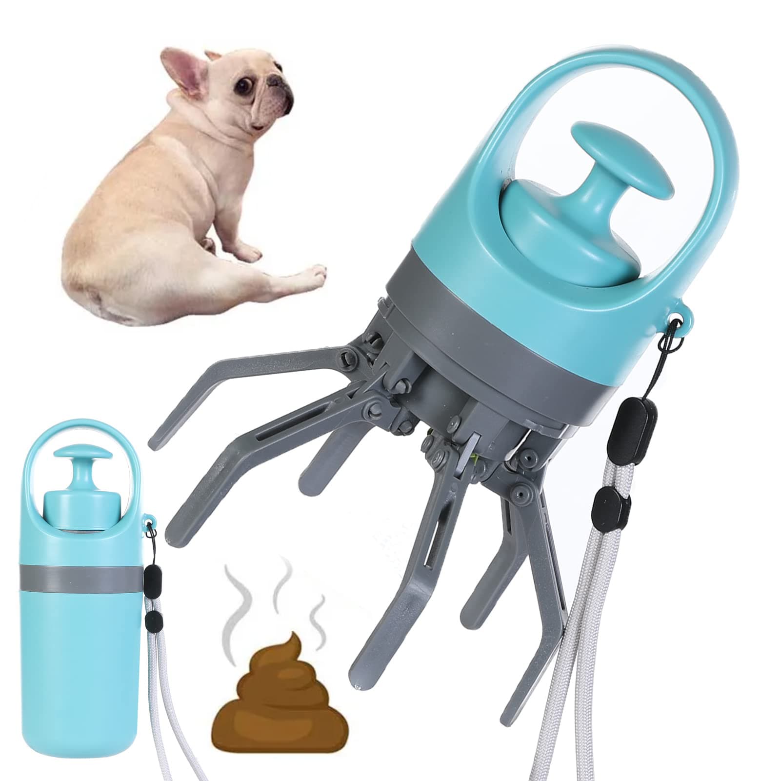 Recogedor de Heces Portátil para Perros con Dispensador de Bolsas