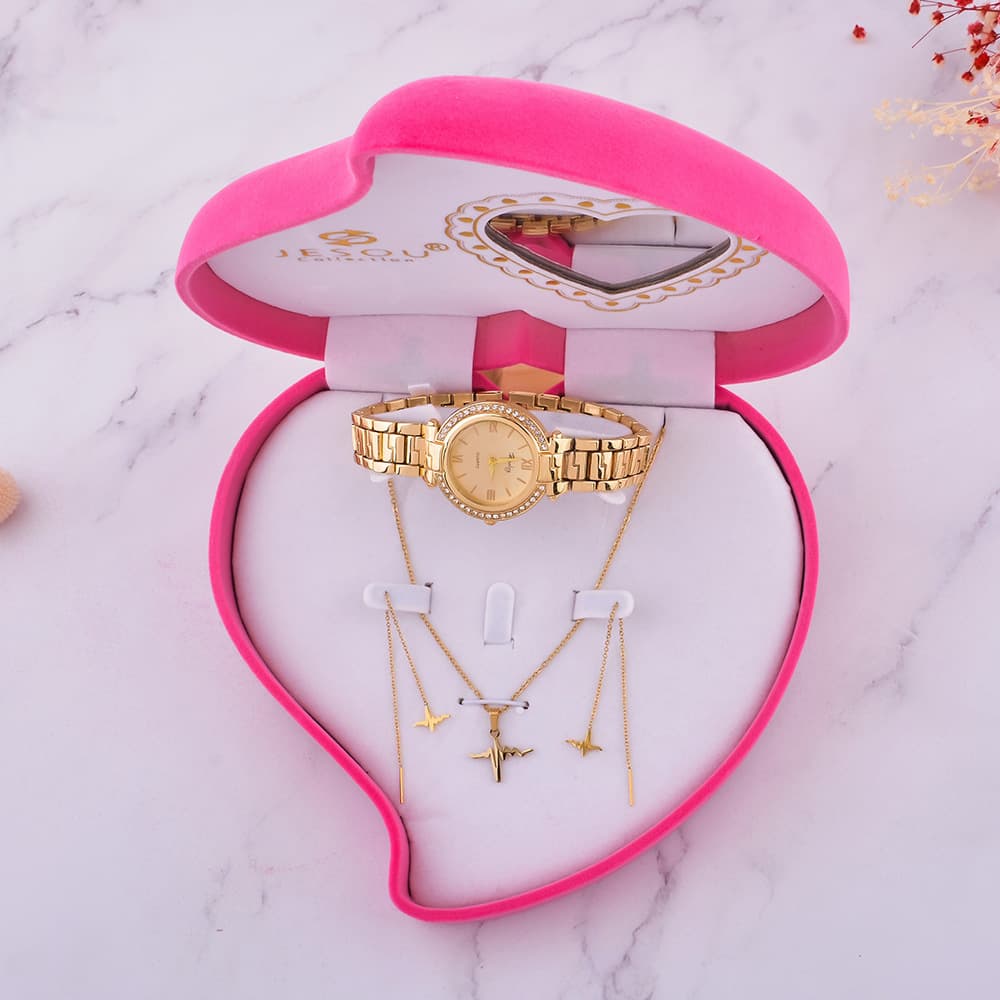Collar Reloj Joyería Exquisito con Caja de Regalo