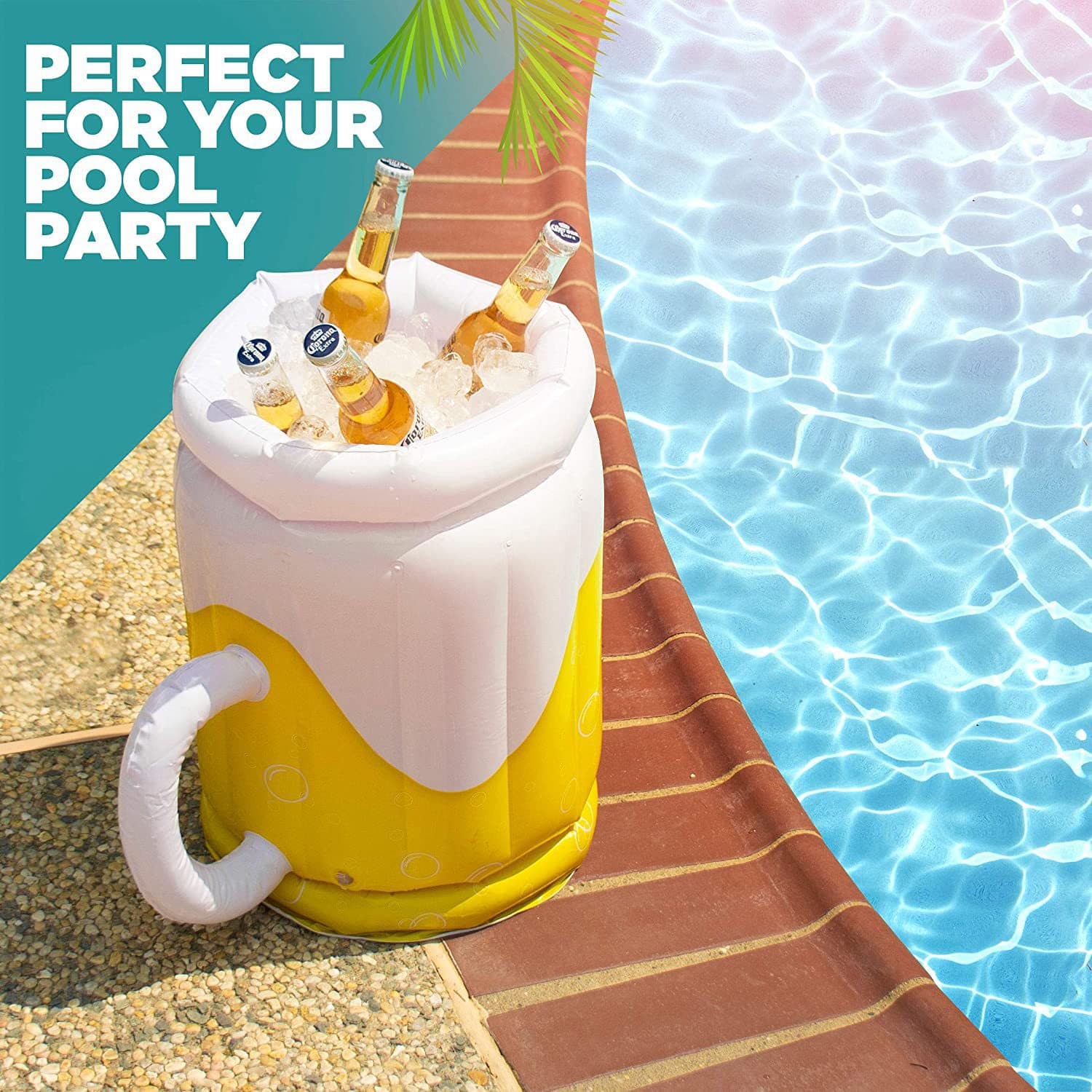 Flotador Inflable Jarra de Cerveza Enfriador de Bebidas